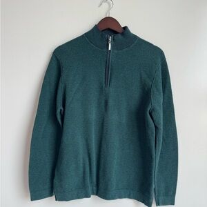 Tommy Bahama Flipview Half Zip Reversible Sweater cashmere cotton men medium‎